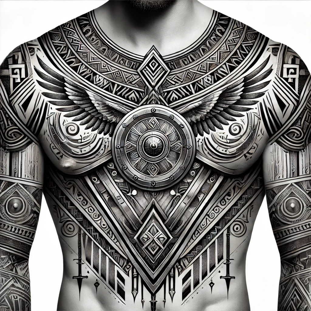 Chest Shield Tattoo Ideas