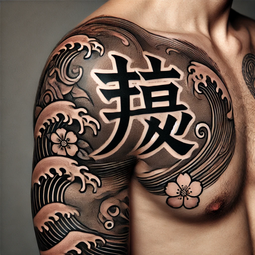 Japanese kanji Tattoo for men