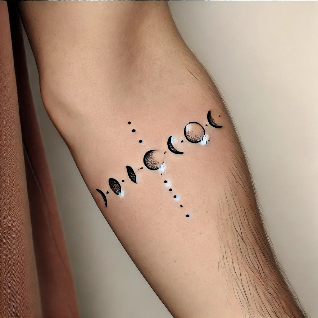 Small Moon Tattoos for men