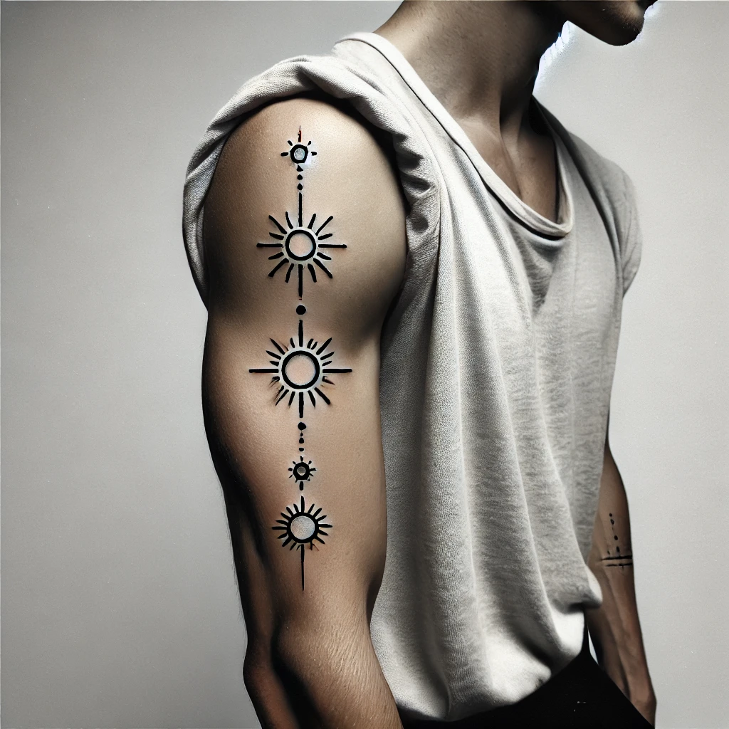 Small Sun Tattoos for men
