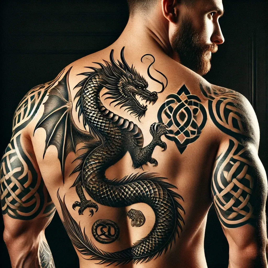 The Celtic Dragon with Scales