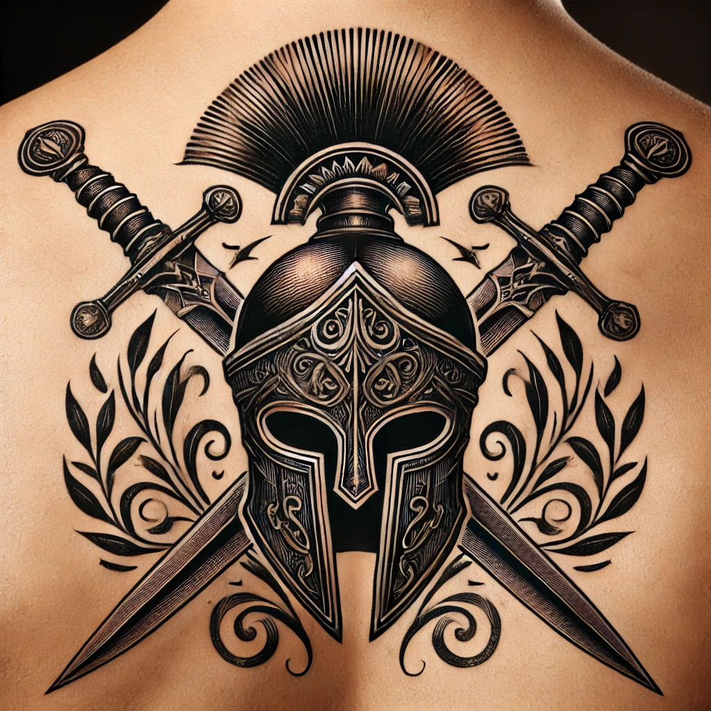 Warrior Motif Tattoo
