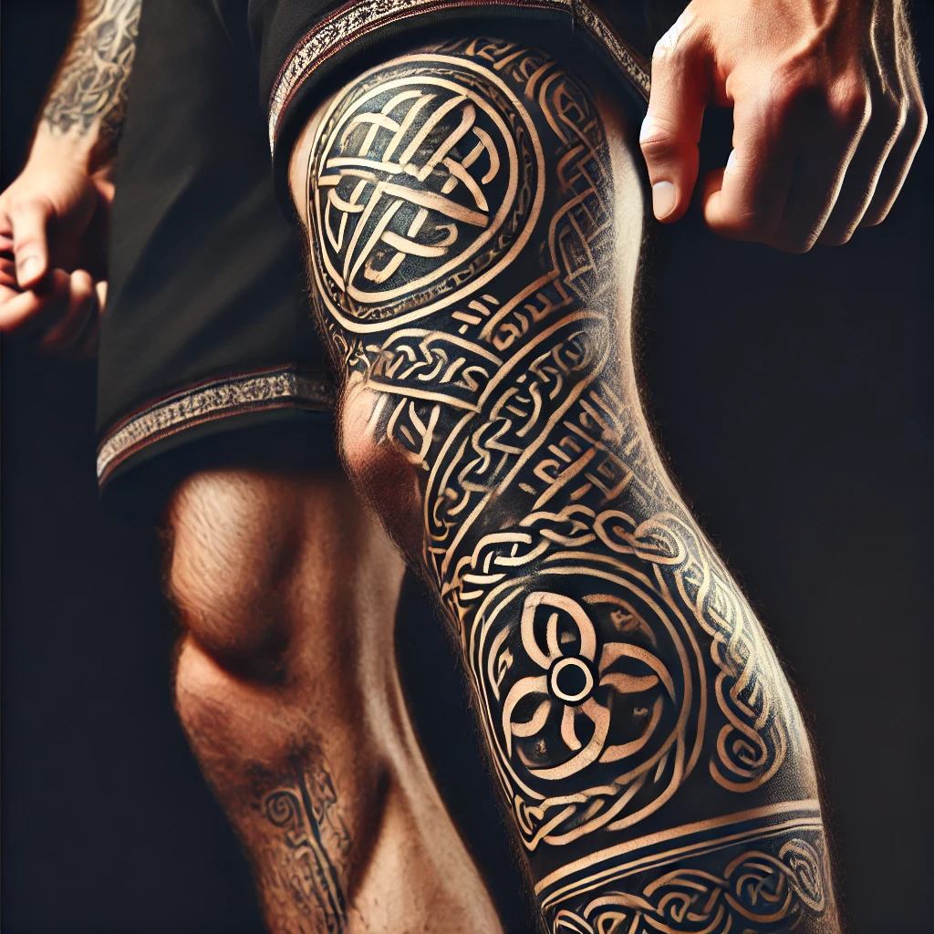 Leg Celtic tattoo