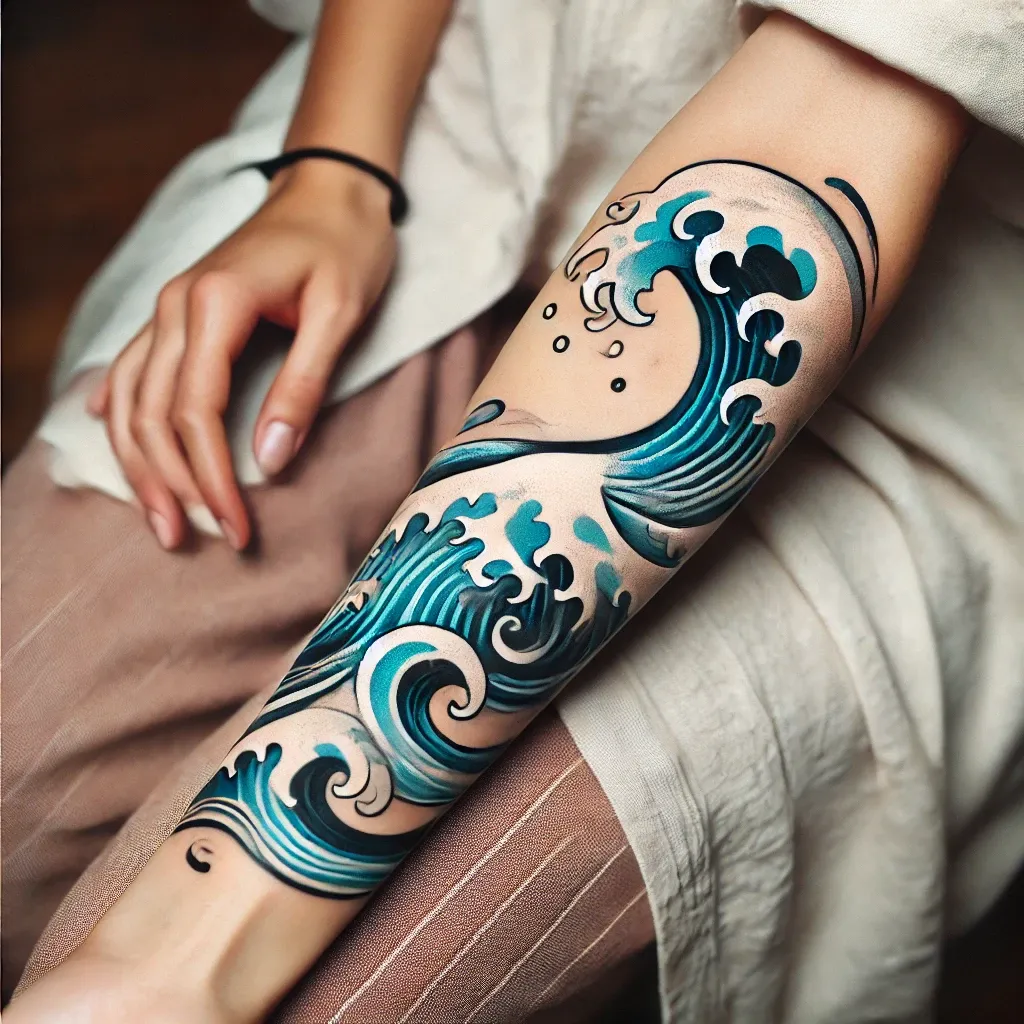 Ocean Wave Tattoos
