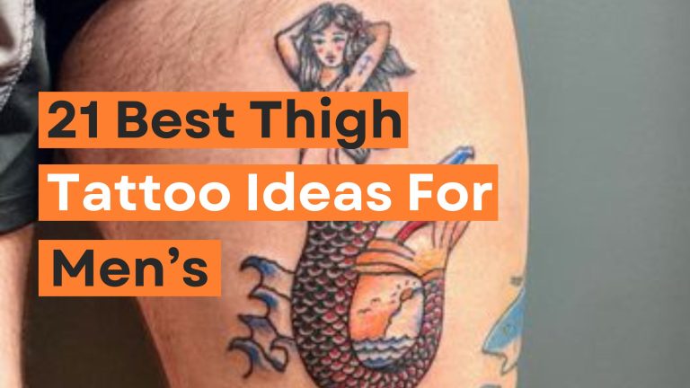 mens thigh tattoo