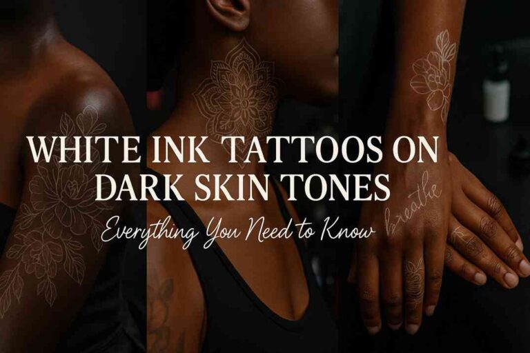 White Ink Tattoo on Dark Skin