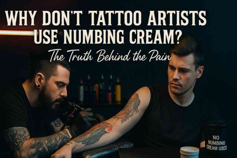 why don't tattoo artist use numbing cream