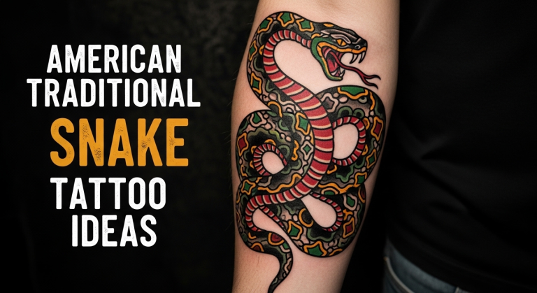 5 American Traditional Snake Tattoo Ideas